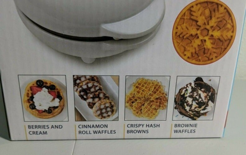 Nostalgia Mini Blue Snowflake Waffle Maker