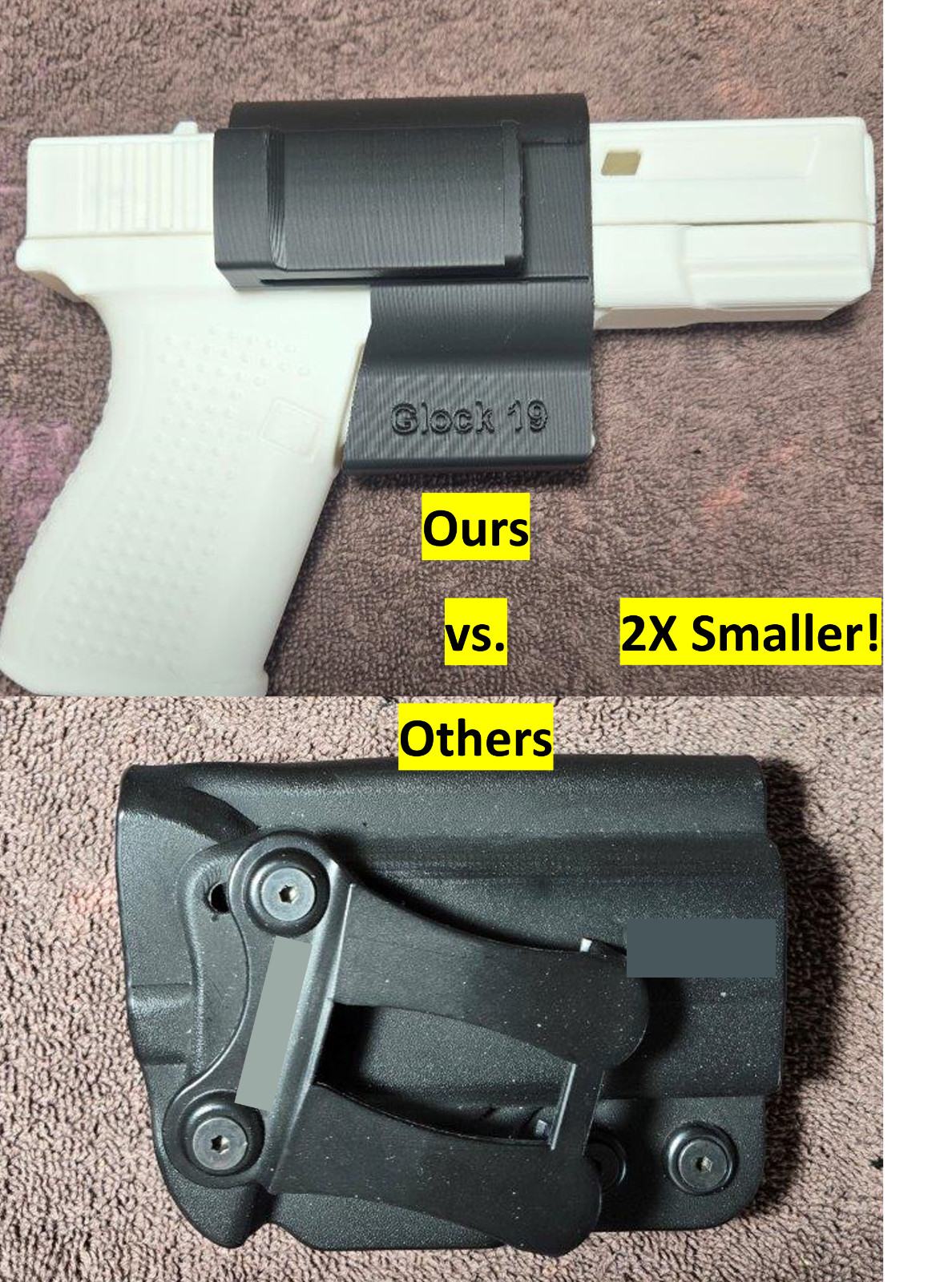 GLOCK 19 19 MOS, 23 Holster In Waistband IWB Conceal Carry. USA Made Ships FREE