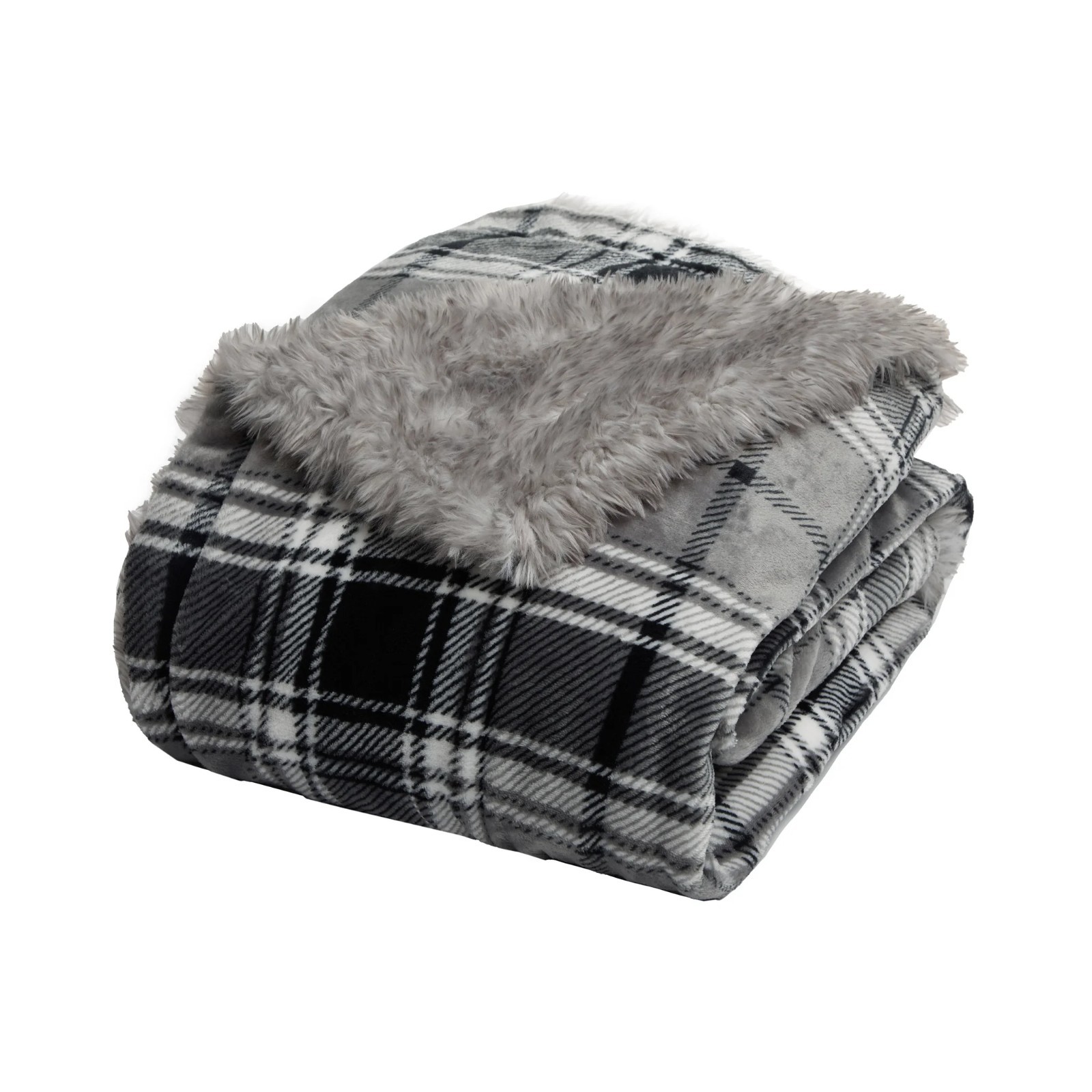 NEW Orvis Cozy Luxe Throw, Reversible Faux 60" X 70" Choice Brown, Gray, Ivory