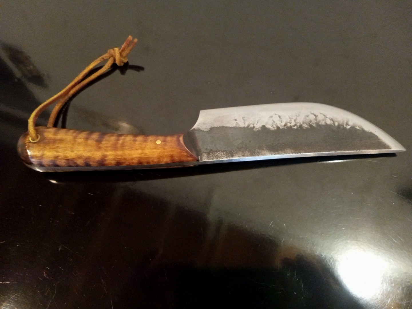 Vintage Custom-HandMade JEFF WHITE 11'' Primitive Camp Knife. Thick & Heavy Duty