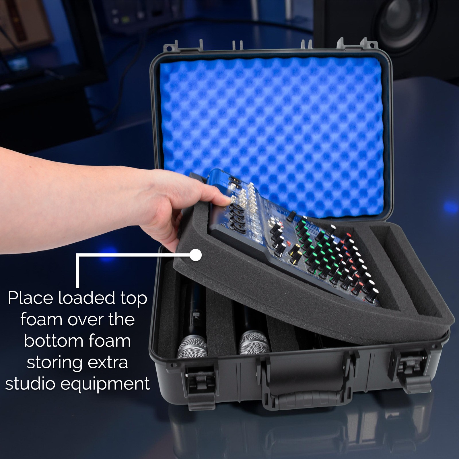 Casematix Mixer Case for Yamaha MG10XU MG10 MG06 - Shock-Absorbing Travel Bag