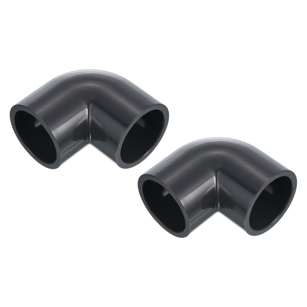 2Pcs UPVC Pipe Fitting Elbow 32mm Socket 90 Degree Adapter Connector Gray