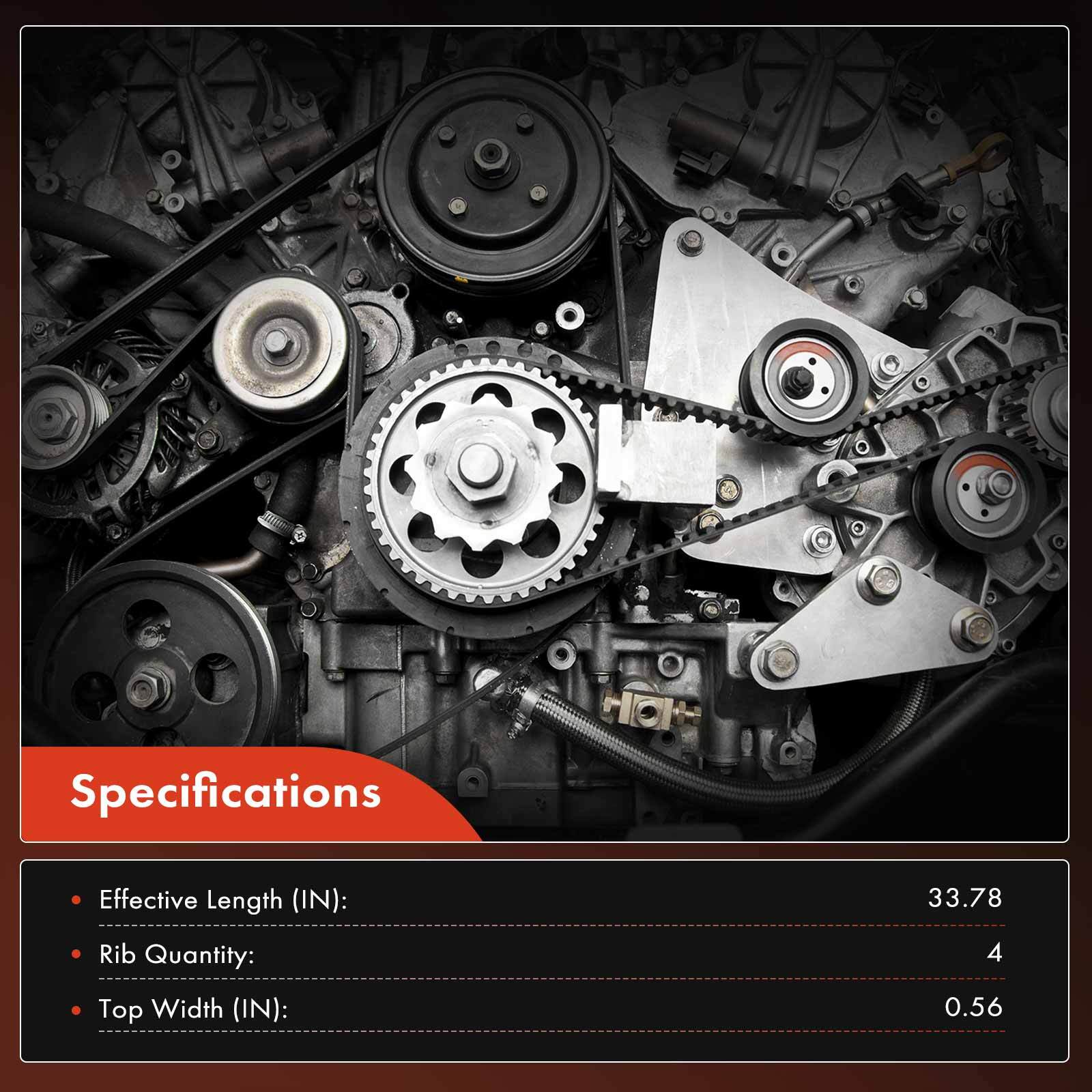 33.78 in Serpentine Belt for Chevrolet Silverado 1500 2014-2023 Tahoe 2015-2024