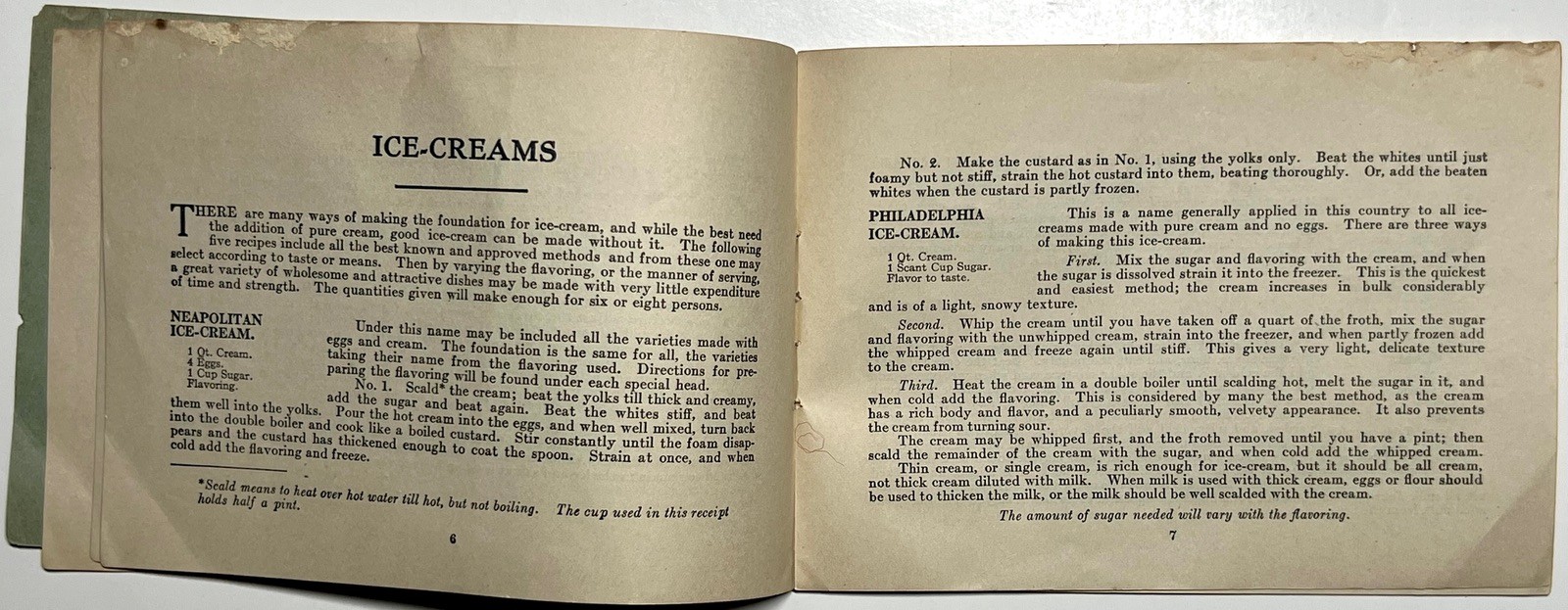1905 FROZEN DAINTIES WHITE MOUNTAIN FREEZER ICE CREAM RECIPES BOOKLET LINCOLN NH