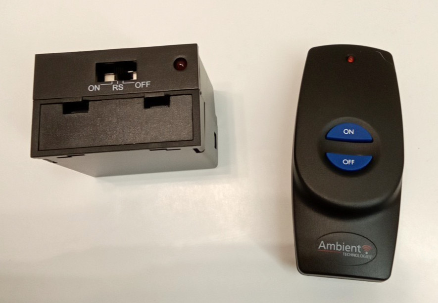 Ambient RCB Basic On/Off Fireplace Remote Control Transmitter/Receiver Black