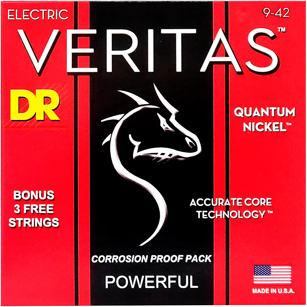 DR Strings Accurate Core Technology Light Electric Guitar Strings (9-42)