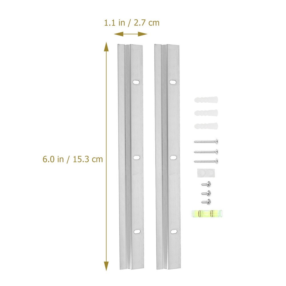 2 Sets Picture Brackets Heavy Duty Mirror Hooks Wall Mounting Interlocking