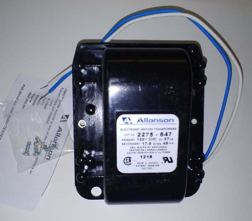 Wayne HS Blue Angel Eagle Electronic Transformer Ignitor Allanson 2275-647