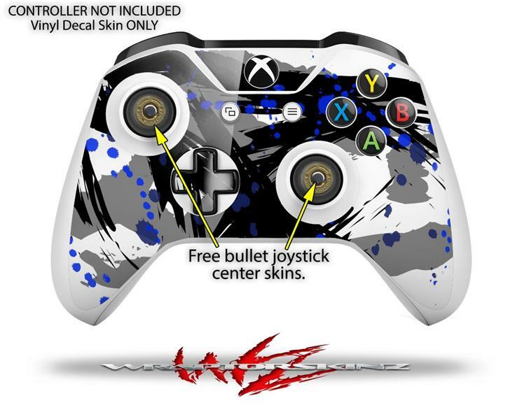 Skin XBOX One S Console Controller Abstract 02 Blue