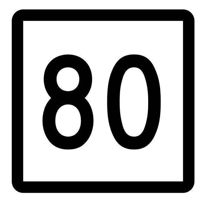 Connecticut State Highway 80 Sticker Decal