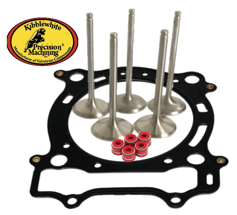 YFZ450 04-13 YZ450F '03-06 KPMI Valve Kit Intake Exhaust Stainless Red Seals OEM