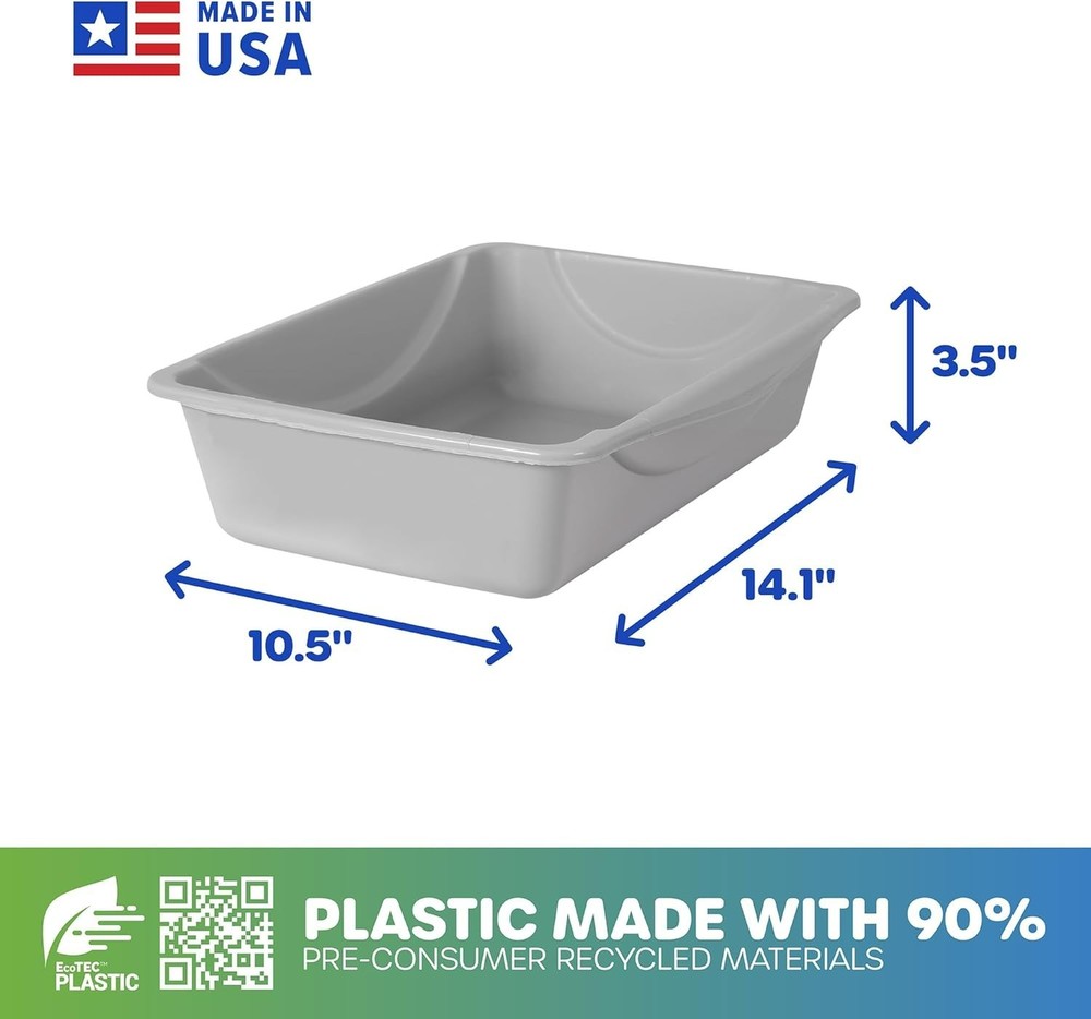 Litter Pan, Blue/Gray, Small,