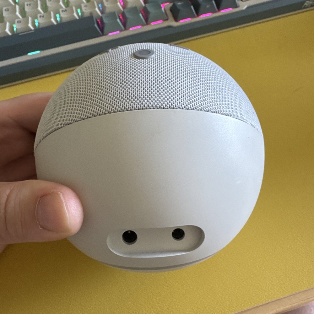 Amazon Echo Dot (4th Gen.) Smart Speaker - Glacier White - No Power Cord