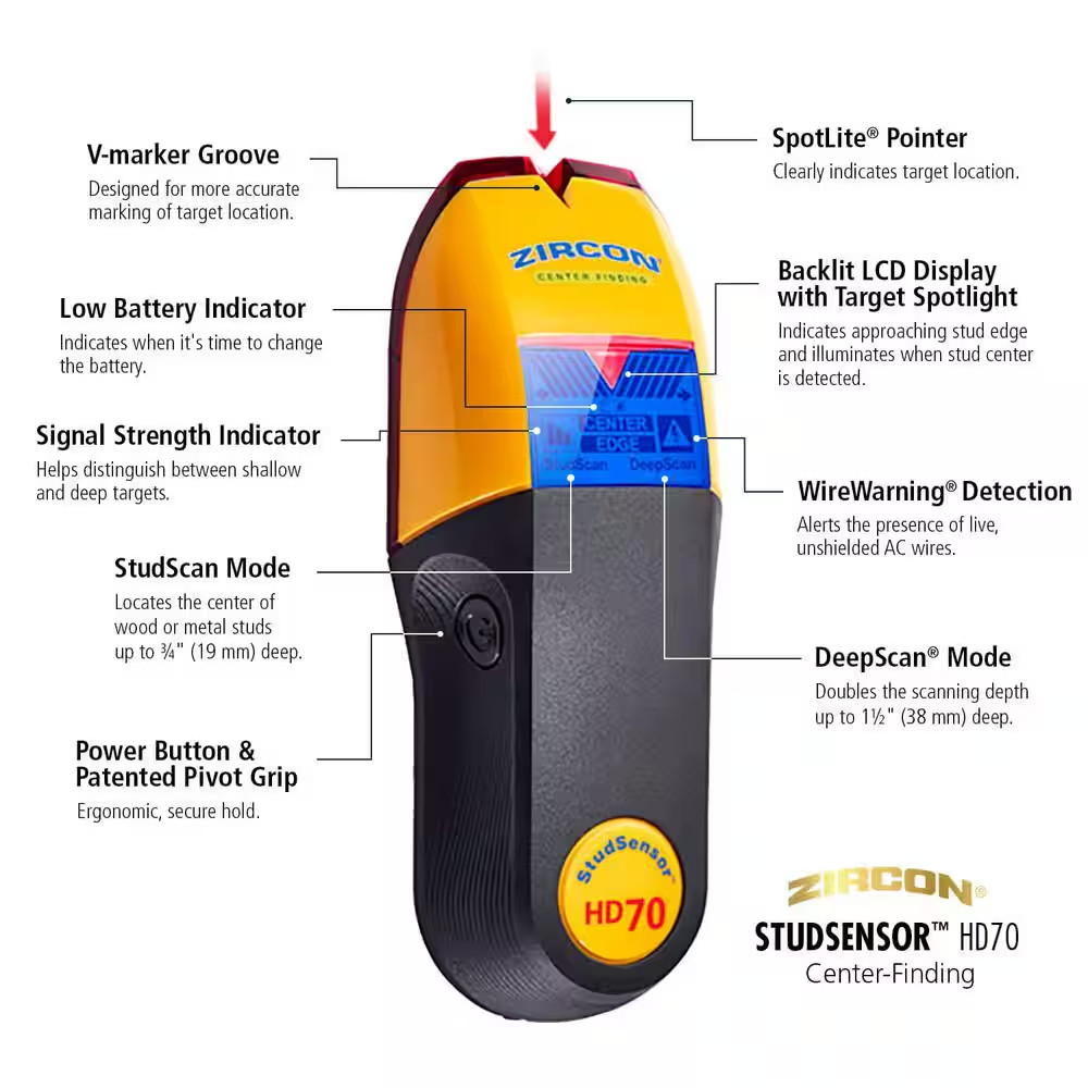 Studsensor HD70 Stud Finder