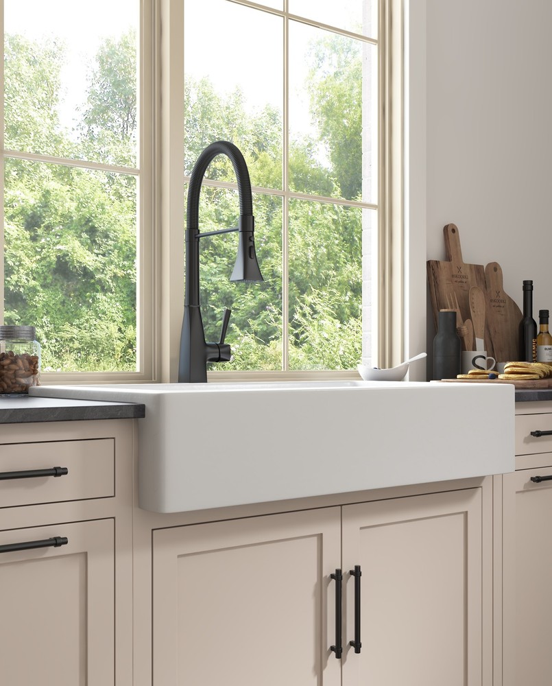 Pull-Out Spray Kitchen Faucet, High-Arc Single Handle 360° Swivel