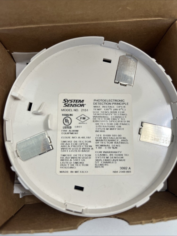 System Sensor 2151 Smoke Detector **NEW** SAME DAY SHIPPING