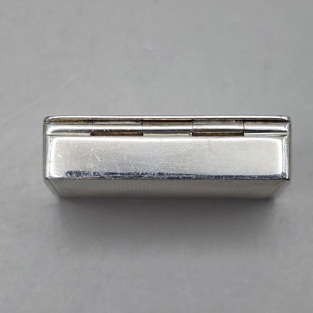 Solid Silver Engine Turned Snuff/Pill Box by D Bros Birmingham 1967