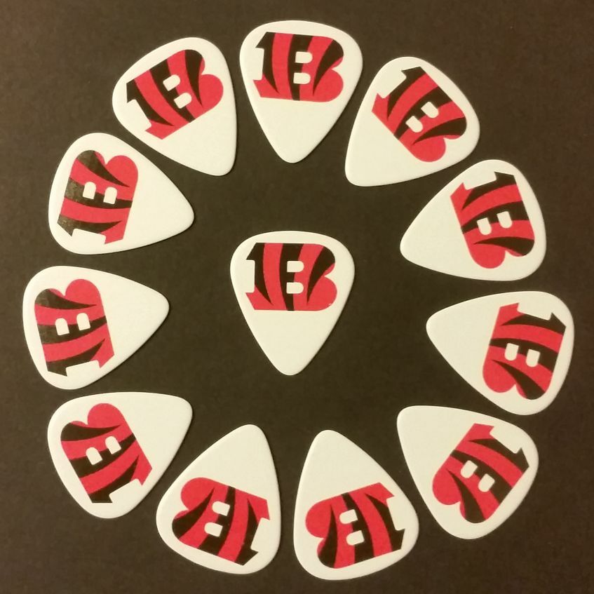 Cincinnati Bengals Logo Guitar Picks (12 picks) - (Buy 2, save 50% on 2nd)