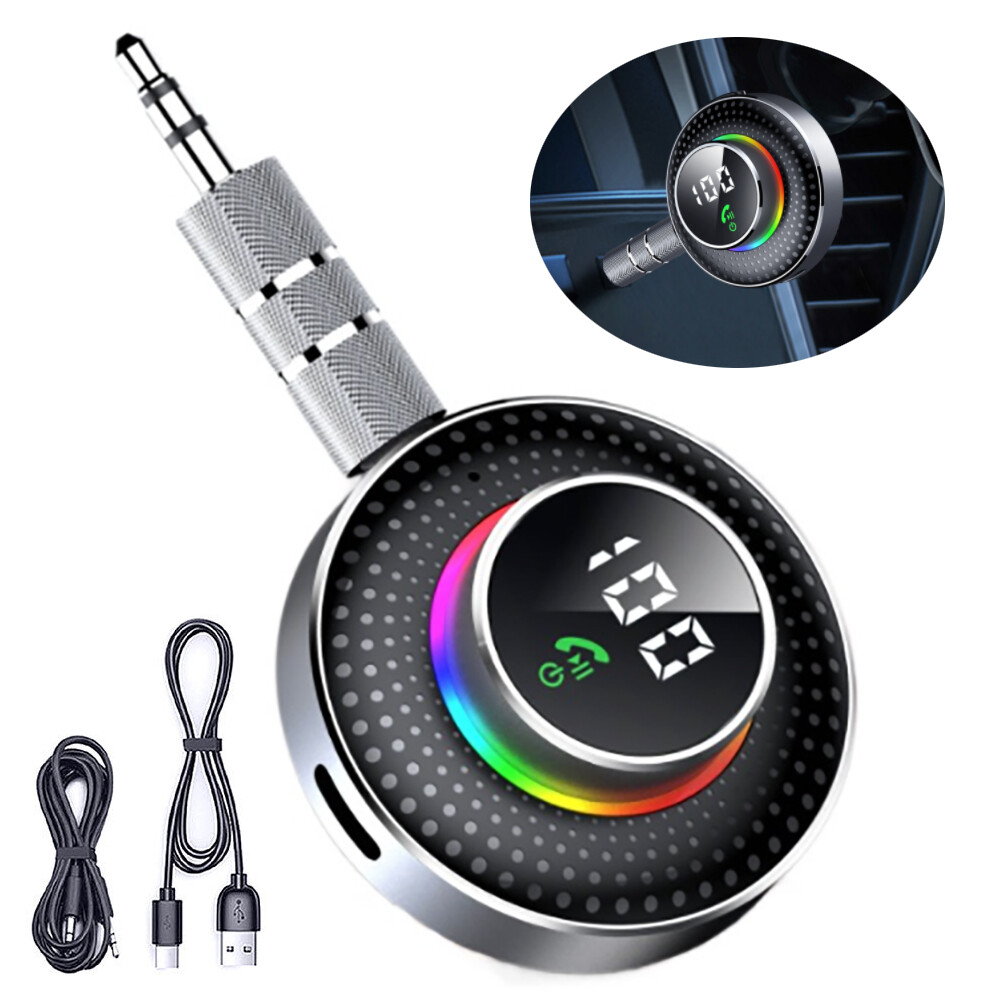 For Car Headphone iPod Bluetooth5.3 Transmitter Call Music Receiver AUX Adapter*