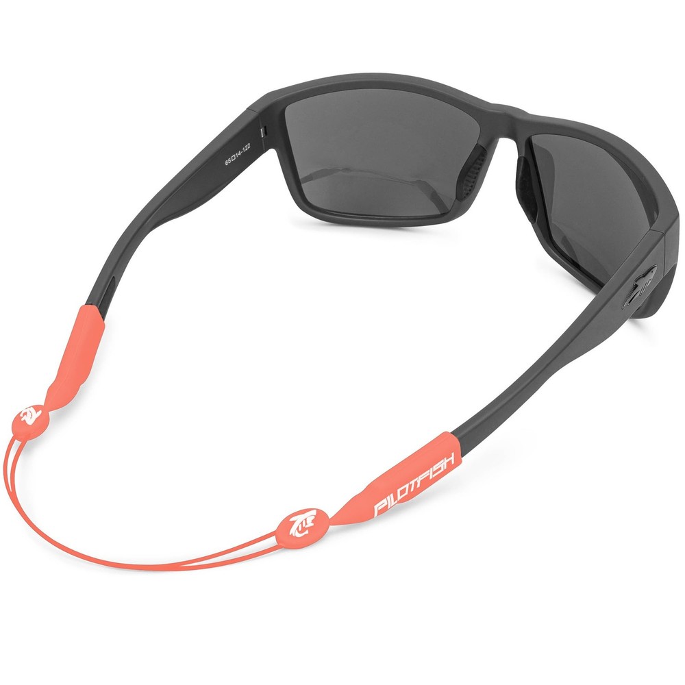 Pilotfish No Tail Adjustable Eyewear Retainer Cable Strap: 16 Inch, Salmon