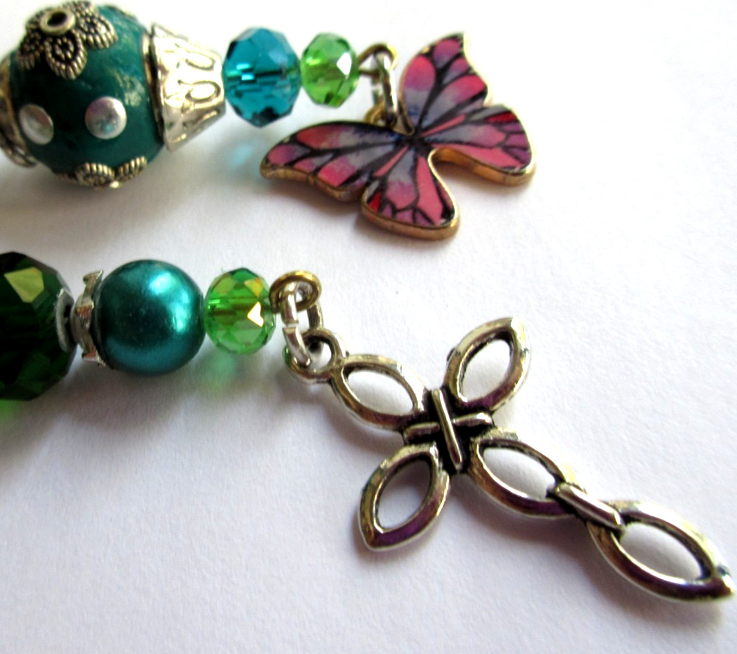 Easter Cross, Spring Butterfly Bookmark 18.5 inches