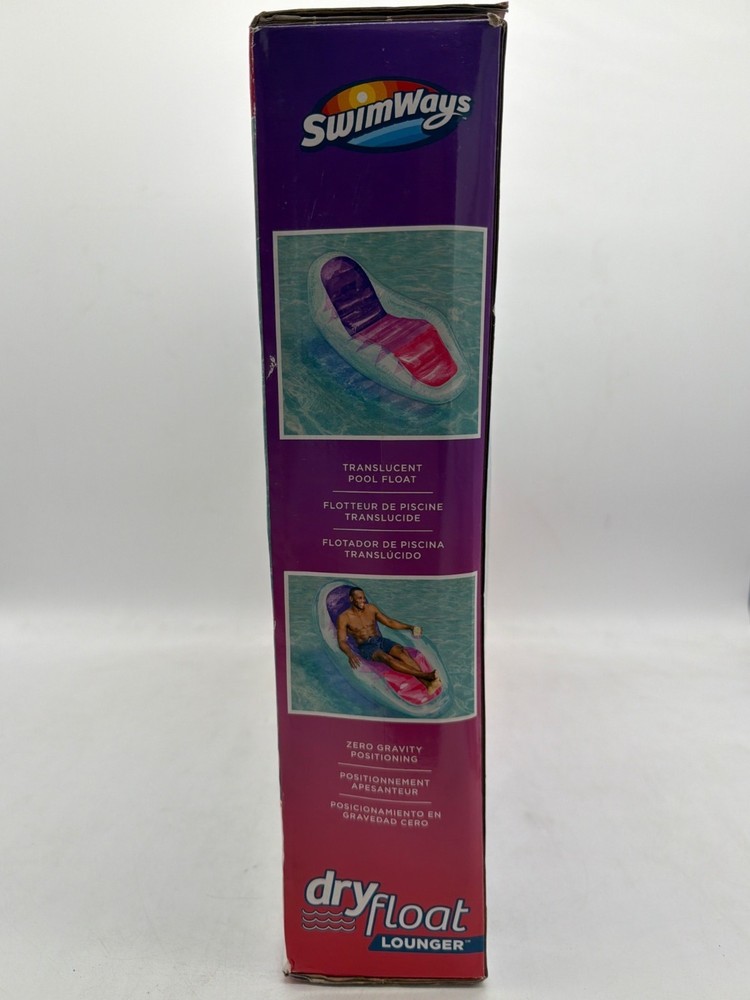 SwimWays Dry Float Lounger Translucent Pool Float With Zero Gravity Positioning