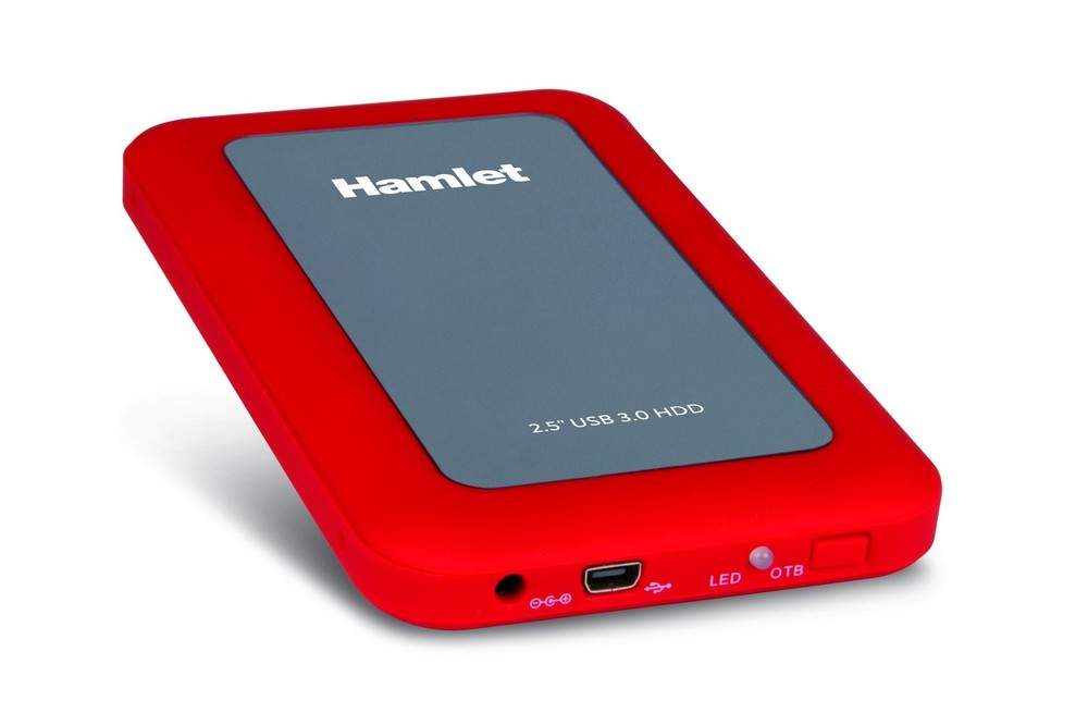 Hamlet BOX PER HDD 2.5IN USB3.0 RED