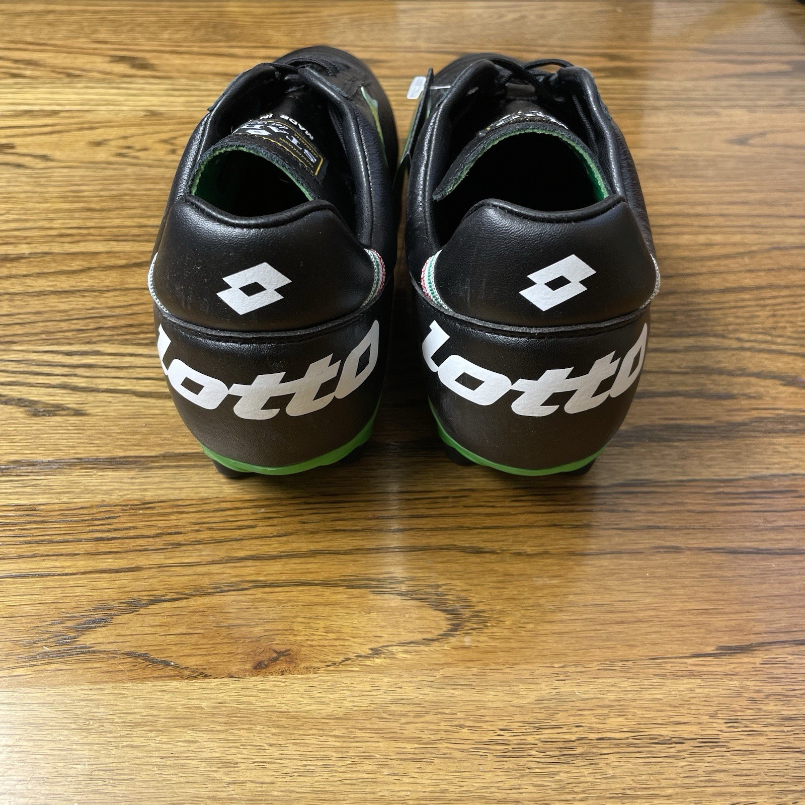 Lotto Stadio OG II FG Mens Sizes Soccer Cleats Shoes Black Spring Green Italy