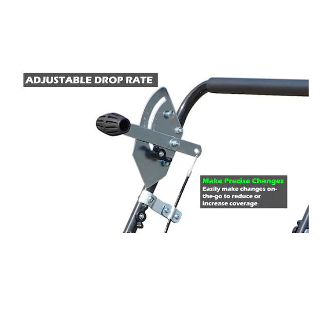 Yard Commander Drop Spreader 60-lb Capacity Compatible with Fertilizer, Seed