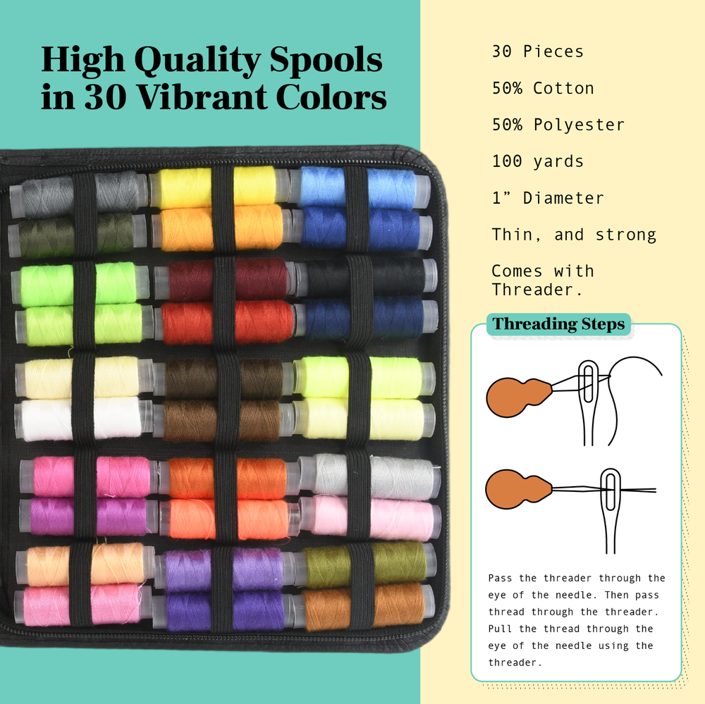 Forapid Portable Sewing Kit - Complete Sewing Set for Beginners