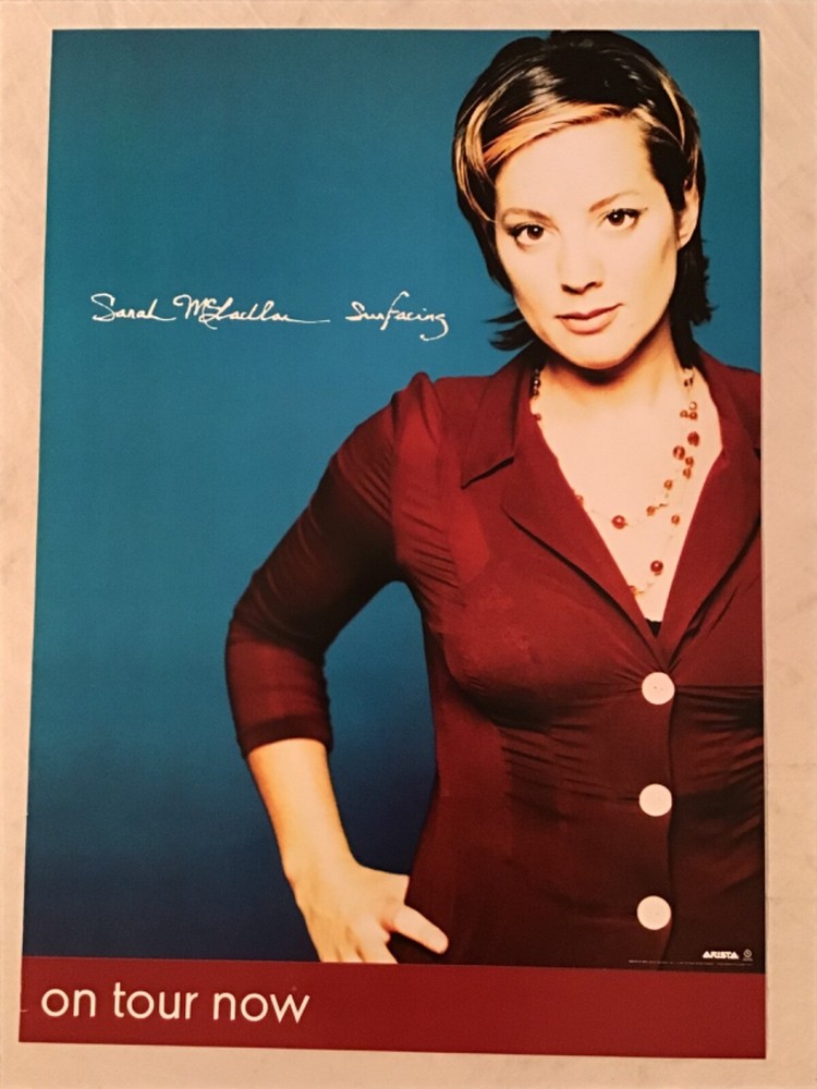 Sarah McLachlan 1997 Promo Poster Surfacing New Condition