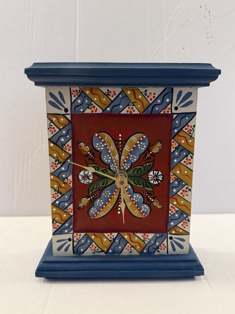 Hand Painted Folk/country Clock