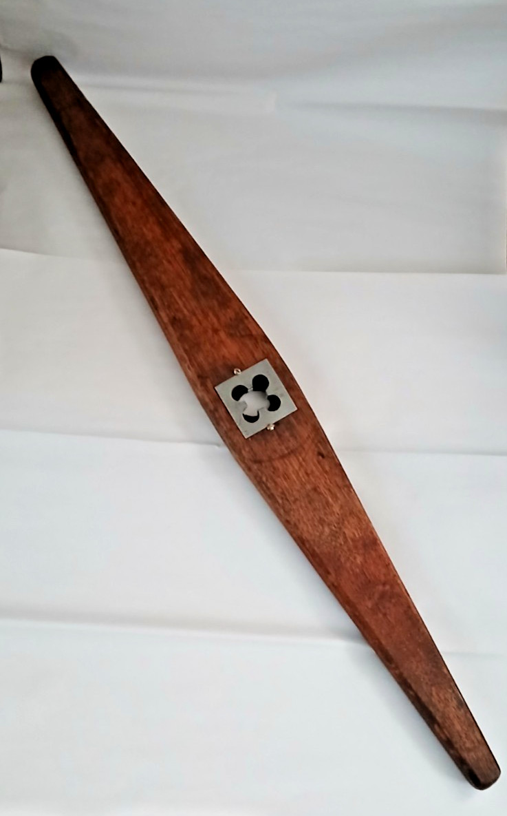 Unique Vintage B&O Railroad Tool - W L Brubaker 1/2" Die in Wooden Handle