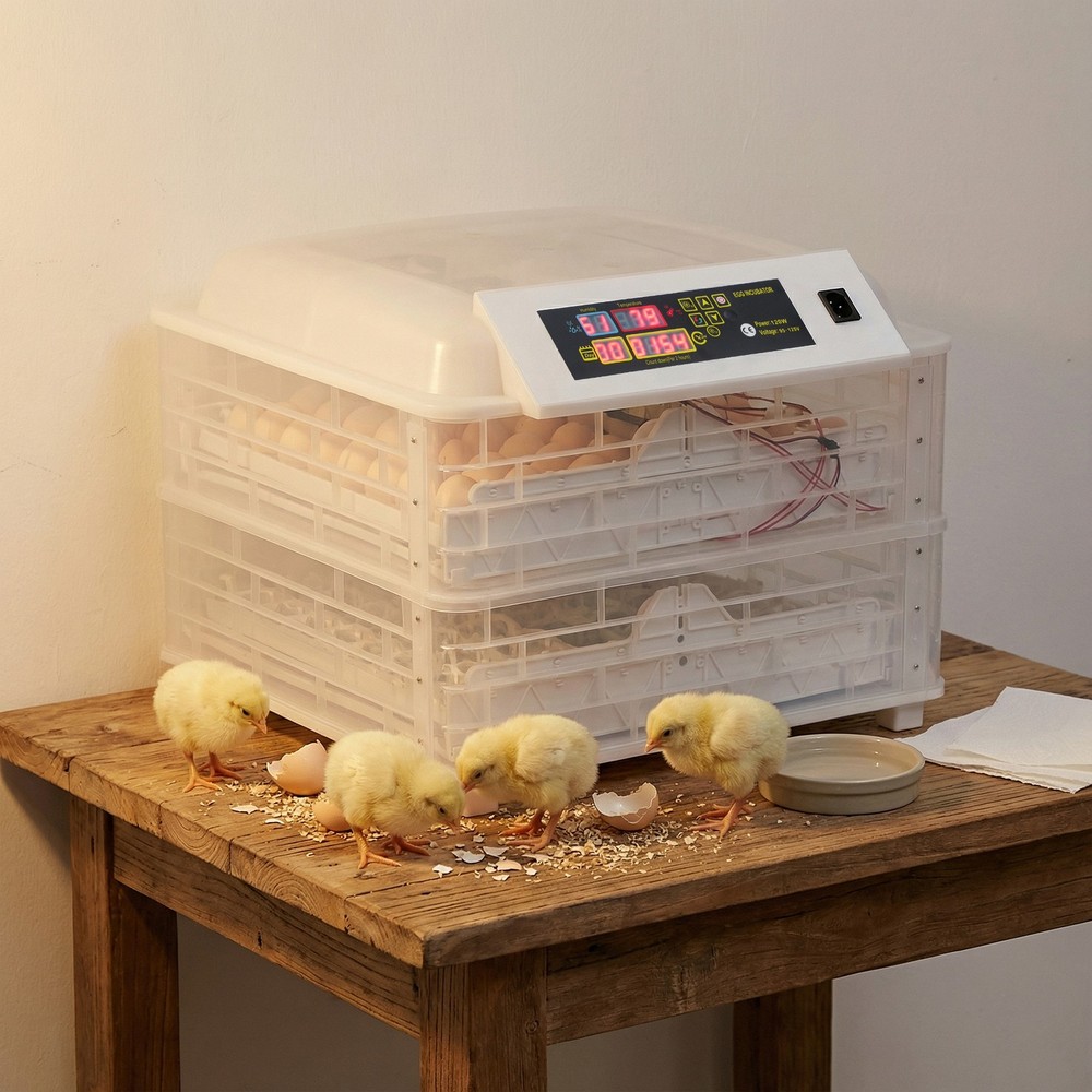 New Automatic 112 Eggs Incubator Temperature Control Digital Chicken Egg Hatcher