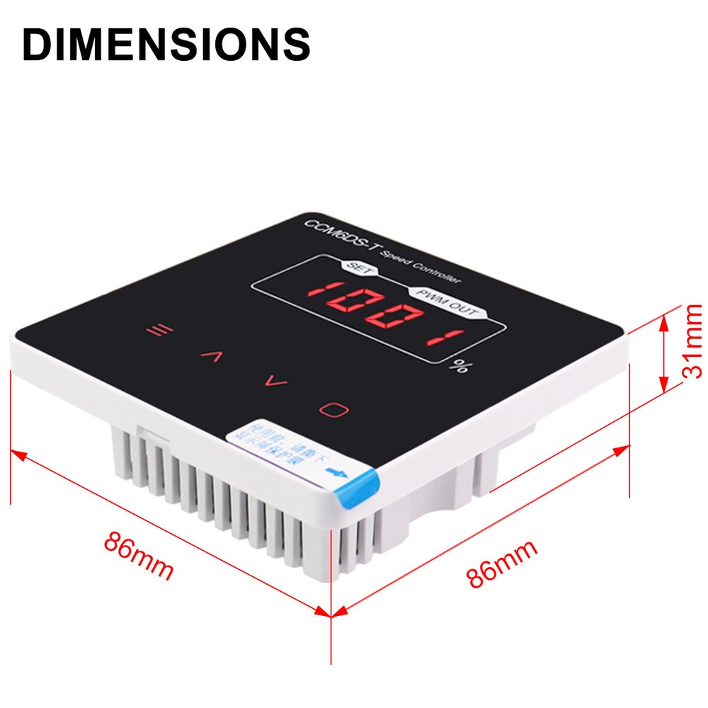 DC 12-80V 30A PWM Motor Speed Controller Digital Display Soft Start Delay Stop