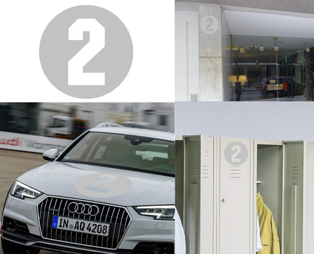 Number 2, Sticker Cut Vinyl Version Via C