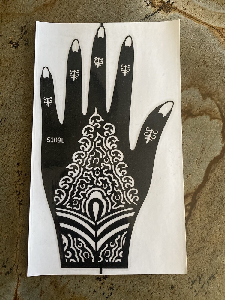 Full Hand Henna Stencil #S109L
