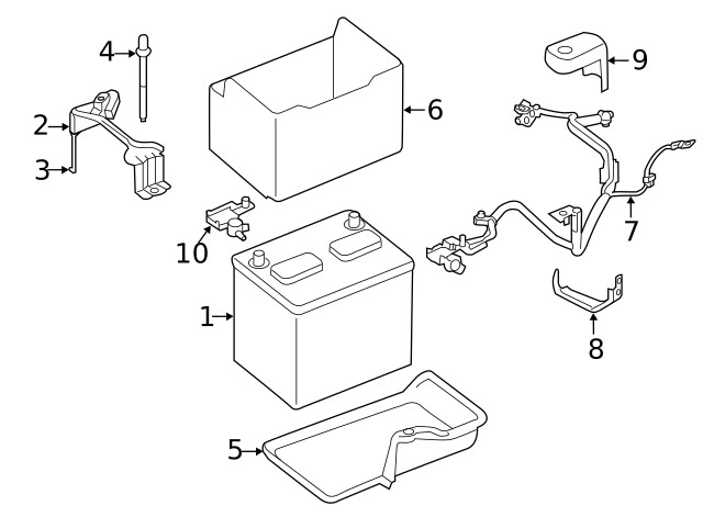 Genuine Subaru Battery Bolt 82161AL00A
