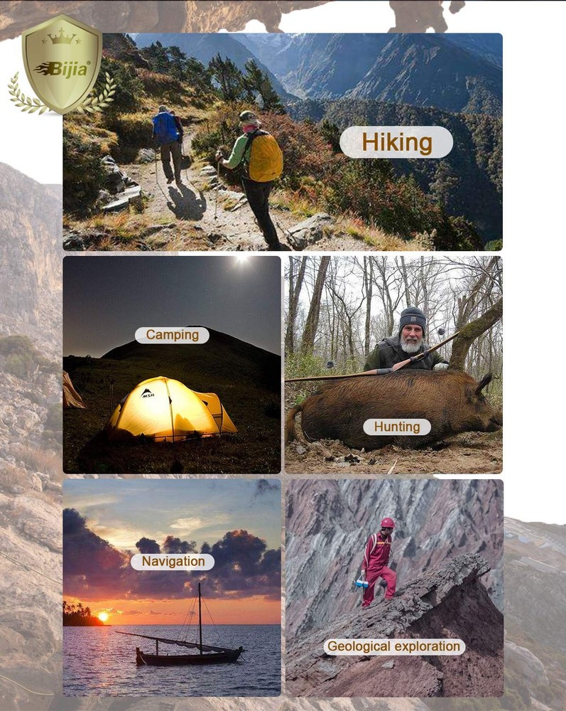 BIJIA Orienteering Map Compass -Sighting Mirror Compass with Adjustable Decli...