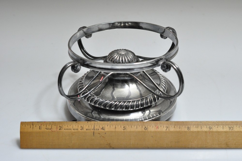 Vintage Silverplate Metal Base Stand Holder- 7 3/4" Dia X 4" height