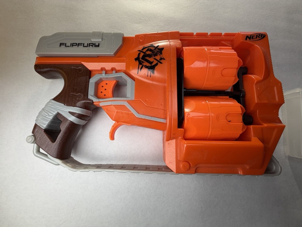 Nerf FlipFury Elite Blaster 10 Dart Flip Drum Tested Working