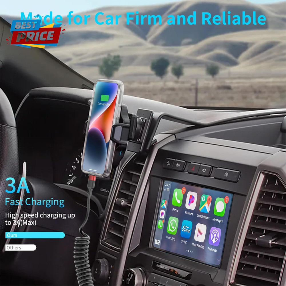 Coiled USB C Cable for Car, 2 Pack Type C Coiled Cable Fast Charging, USB to USB