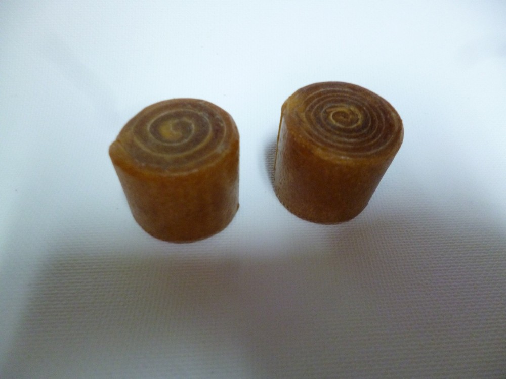 SPLIT HEAD MALLET HAMMER RAWHIDE REPLACEMENT FACE SMALL HEAD 1" TWO PCS.