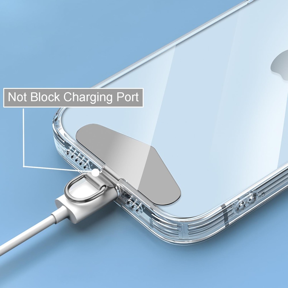 TENOC Metal Phone Tether Tab, Patch, Universal One Size, Sliver