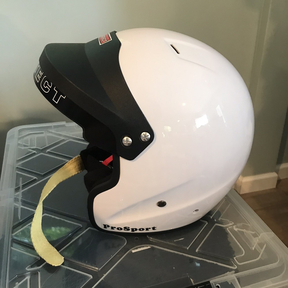 Pyrotect SA2015 Open Face Racing Helmet XS White Composite DOT w/ Box EUC
