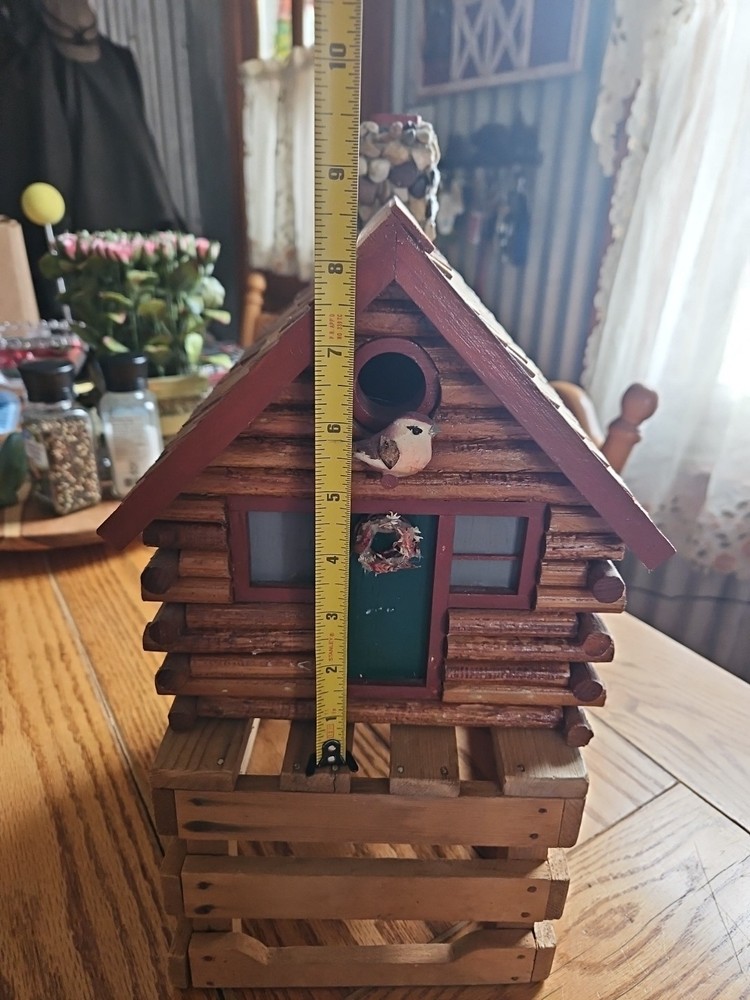 Handmade Log Cabin Birdhouse