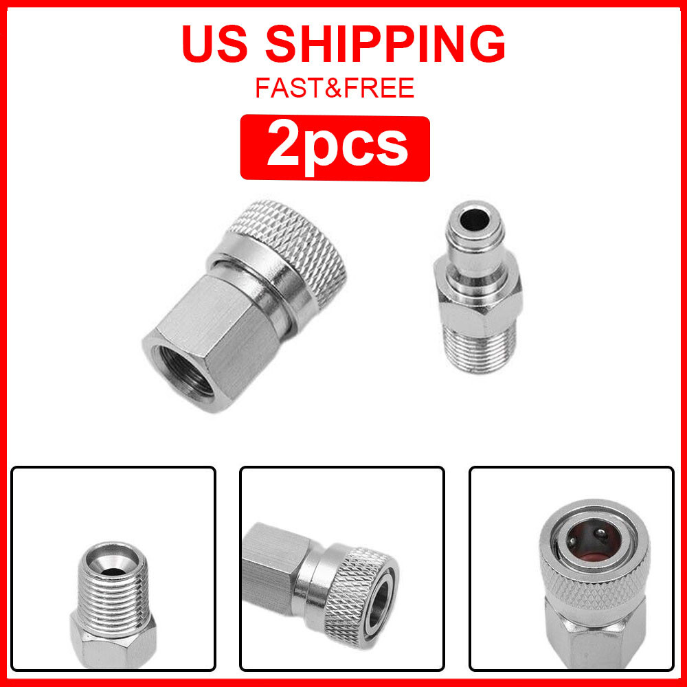 2pcs PCP 8mm Quick-Release Disconnect Coupler 1/8-NPT Fitting Male&Female NEW