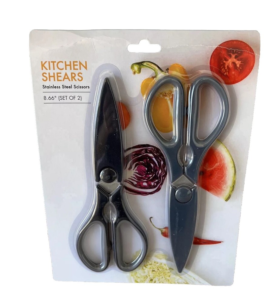 Kitchen Shears Stainless Steel Scissors 8.66” (2 PACK)