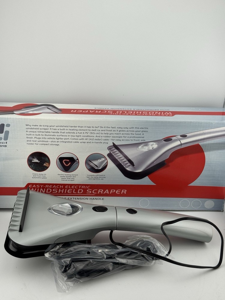Perfect Solutions Easy-Reach Electric Windshield Scraper with Telescopic Handle