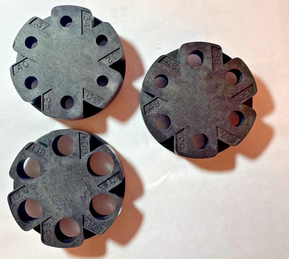 Lee Auto Disk Powder Measure Inserts - 3 Different Disc - A B D - Good Condition